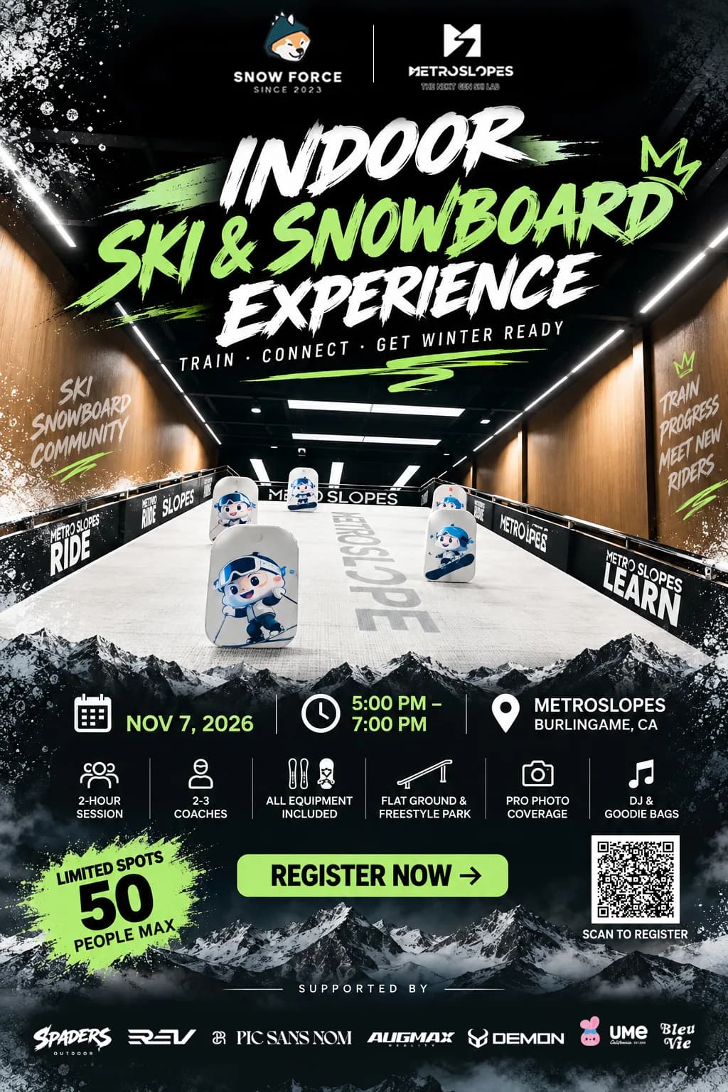 SnowForce × MetroSlopes Indoor Ski & Snowboard Experience